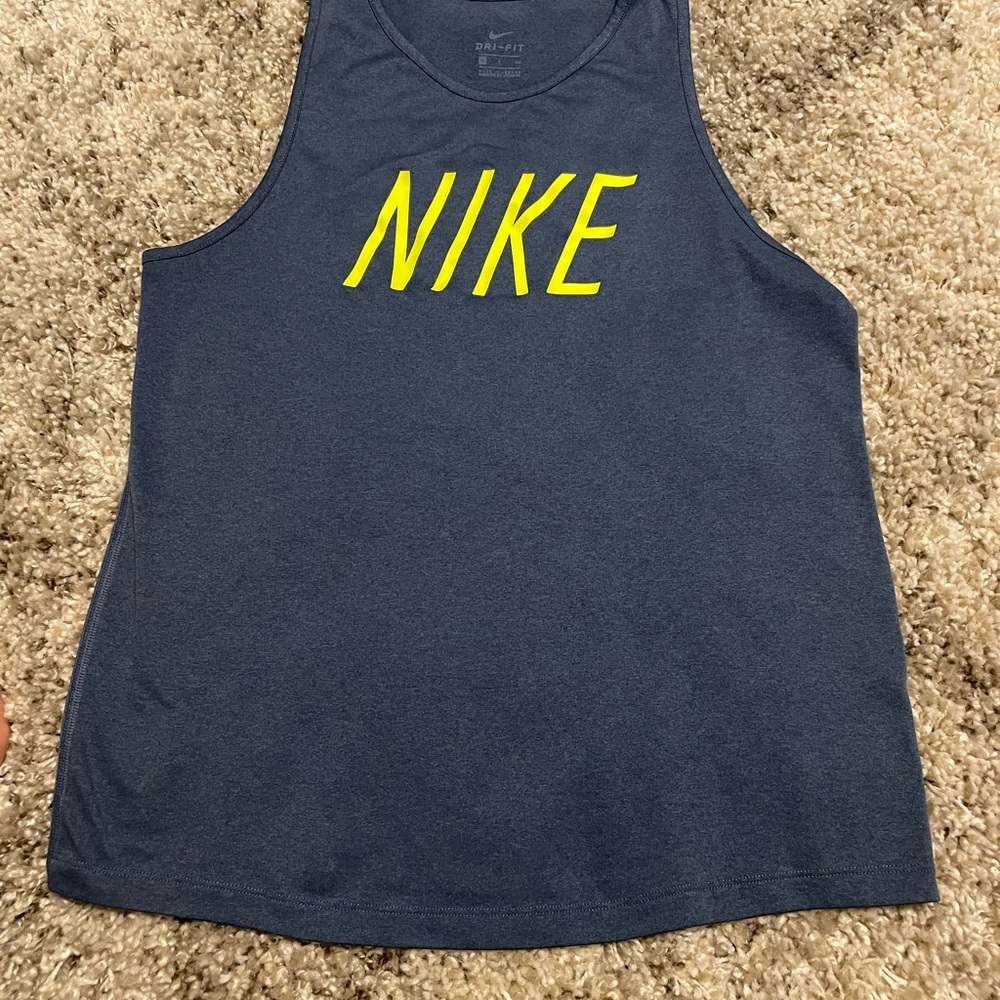 Nike Women’s Dri-Fit Tank‎ with Vibrant Yellow Logo Small